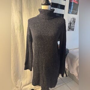 Women's Black Turtleneck Sweater